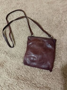 Fossil purple Leather Crossbody Bag